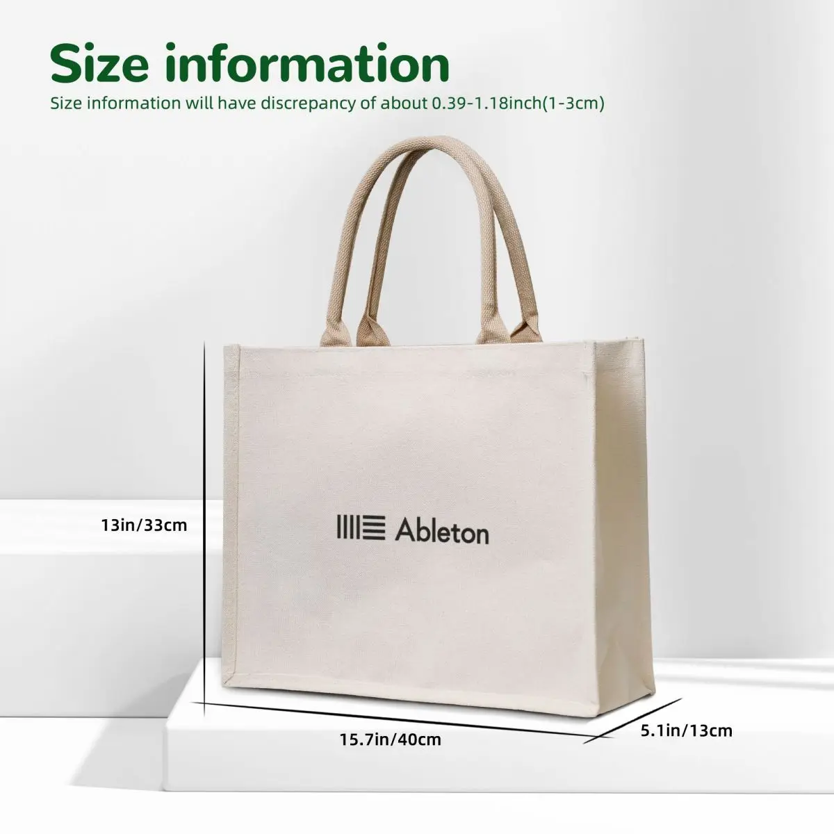 Фото Ableton Live Logo Tote Bag, сумки-тоут, эстетическая сумка-тоут, сумки на заказ, бесплатная доставка, многоразовая сумка для покупок №5