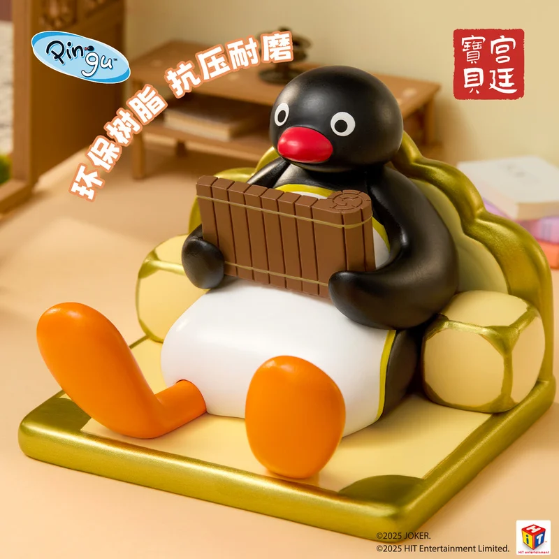 Court Treasure Pingu Penguin Подставка для мобильного телефона Подарок на день рождения Орнамент Игрушка Коллекционная фигурка Милый органайзер для канцелярских принадлежностей