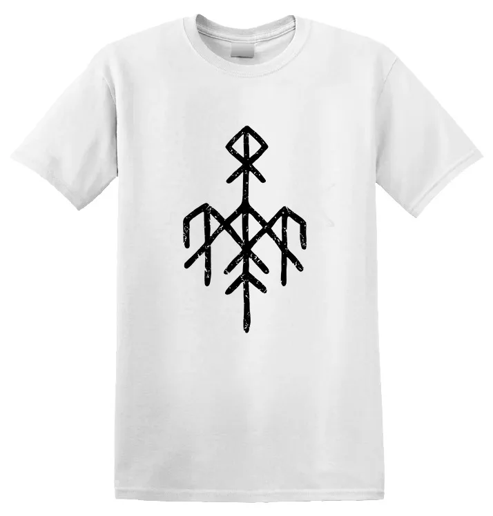 Белая футболка с длинным рукавом и логотипом WARDRUNA