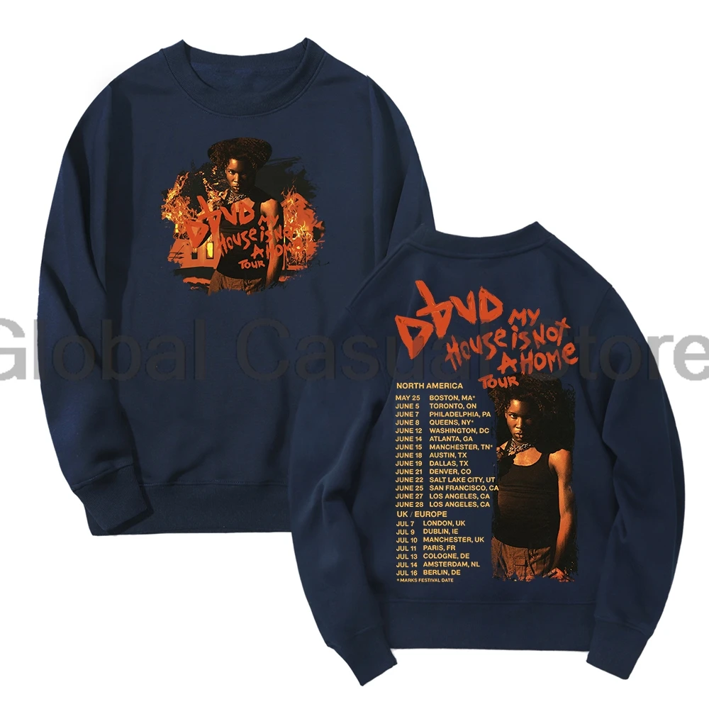 Фото D4vd My House Is A Home Tour 2024 Merch, уличная одежда с круглым вырезом и длинным рукавом для женщин и мужчин, одежда в стиле хип-хоп №4