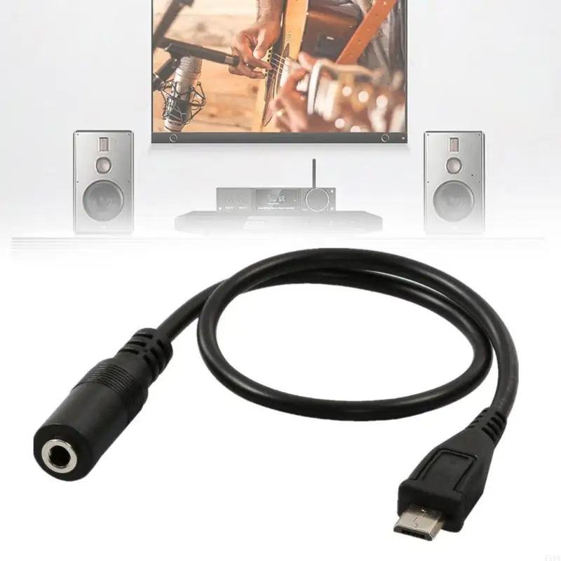 Фото Micros USB до 3,5 мм шнура для компактно электроники 30 см/11,81 дюйма длины №3