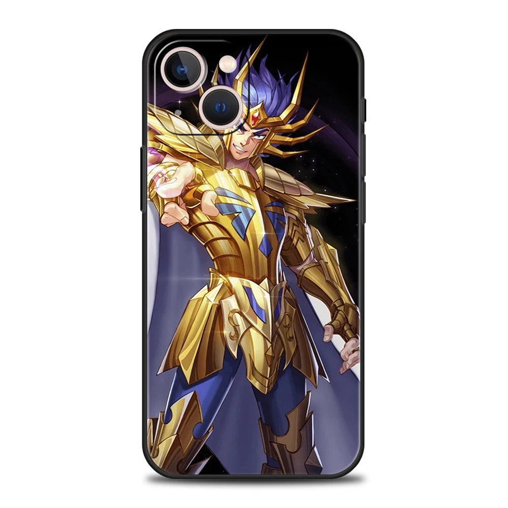 Фото Чехол для телефона Saint Seiya, силиконовый чехол с изображением рыцарей зодиака для iPhone 15, 14, 13, 12, Pro Max, XR, XS, X, 11, 7, 8 Plus, SE 2020 №5