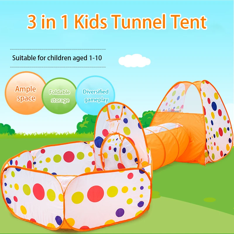 IMBABY Ball Pit 3 в 1, детские шарики, бассейн, игрушечная палатка и туннель для ползания, домашняя детская игровая площадка, складная детская палатка, игровая палатка для ребенка