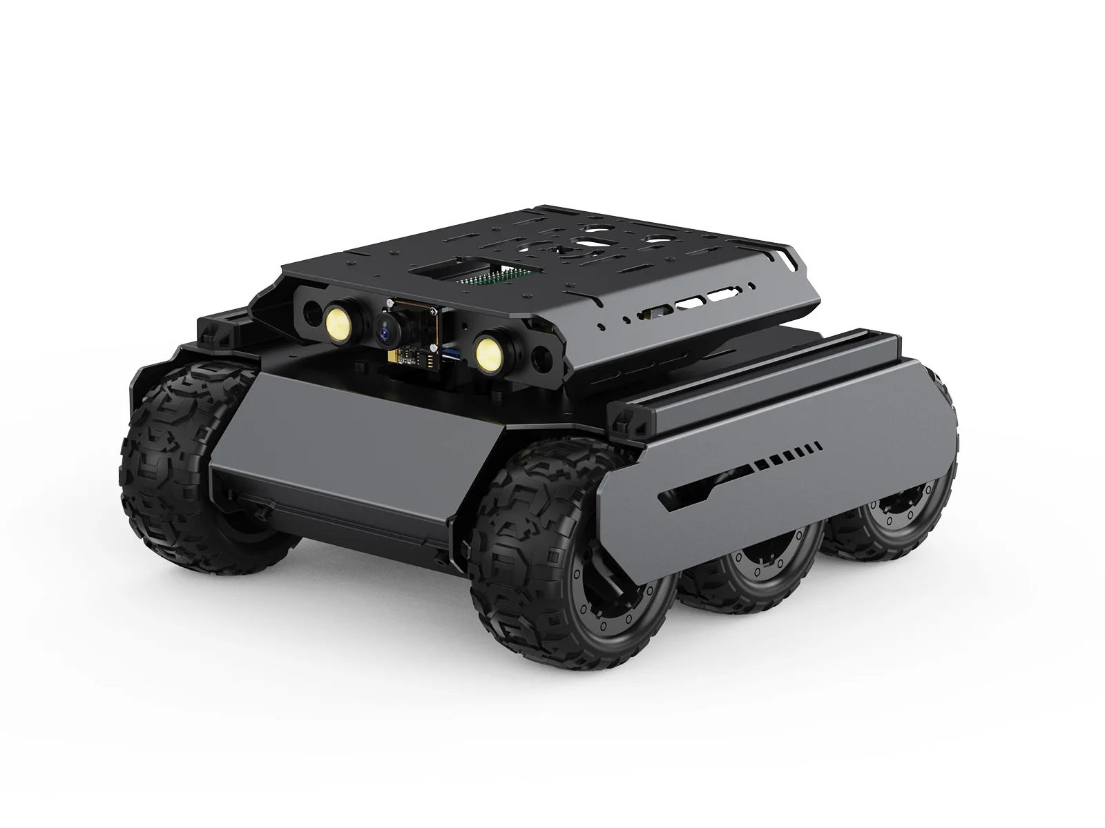 Комплект UGV Rover PI5 AI, 6-колесный полноприводный робот с компьютерным видением с открытым исходным кодом, поставляется с интерактивными инструкциями, подходит для RPi 5