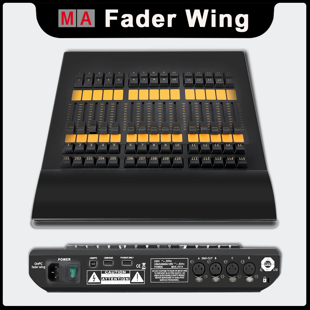 Консоль onPC MA Command Wing Stage движущаяся головка система управления освещением DJ диско-бар Эффект светильник DMX512 крыло фейдера кварцевая консоль