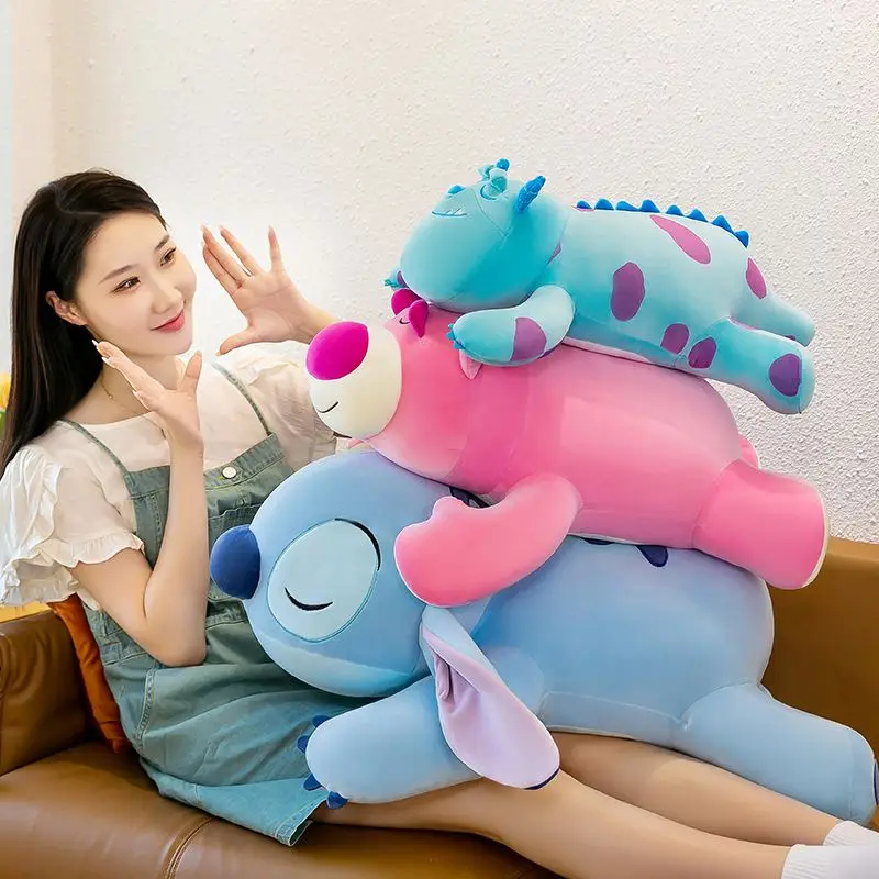 Disney Kawaii Lilo & Stitch Lots-o-huggin Медведь Салливан Плюшевые игрушки Мягкая кукла Мягкая подушка Мультяшный диван Украшение комнаты Подарки