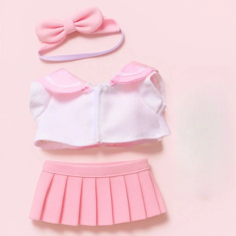 Фото Комплект платья JK Ropa Labubu 3,0, милая одежда в академическом стиле, повязка на голову с бабочкой, аксессуары №2