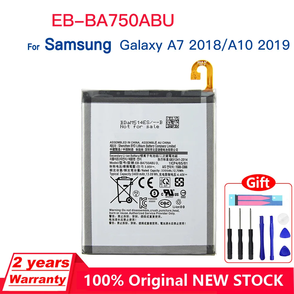 Оригинальный новый аккумулятор EB-BA750ABU для Samsung Galaxy A7 (версия 2018), SM-A730x A730x SM-A750, сменные аккумуляторы для телефона + инструменты