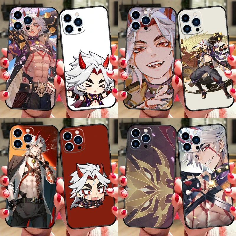 Чехол Genshin Impact Arataki Itto для Samsung Galaxy A56 A36 A54 A34 A14 A06 A16 A26 A12 A32 A52 A13 A33 A53 A15 A35 A55