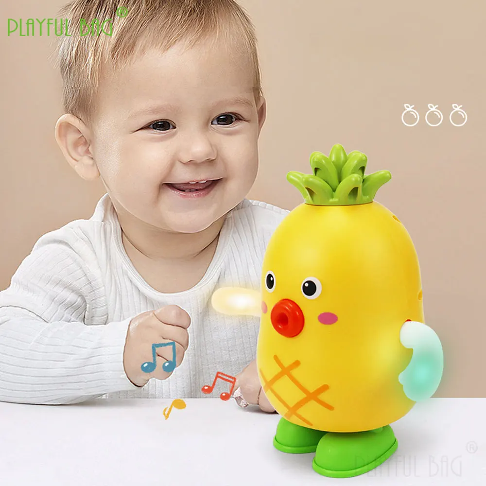 Фото Детские музыкальные игрушки, легкий поющий, танцующие фрукты, мультяшная электрическая игрушка с фруктами, кукла-банан, ананас, детский подарок на день рождения VG220 №4