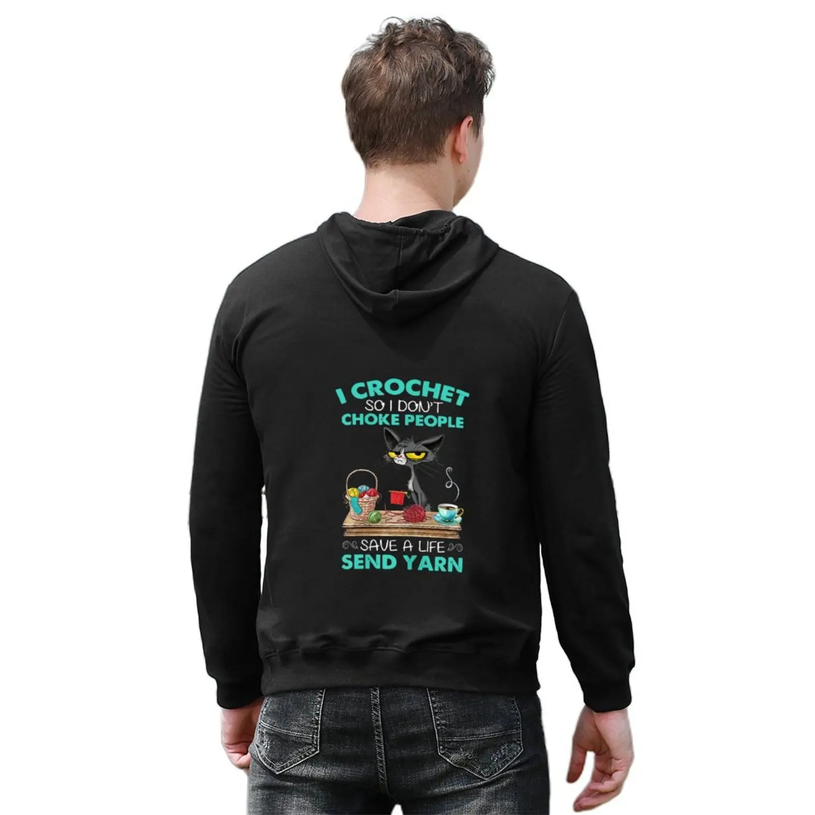 I Crochet So I Don't Choke People Save A Life Send A Yarn Hoodie мужская одежда осенняя куртка мужская японский стиль толстовка мужская (art.: 3920d2343816d) - 3920d2343816d