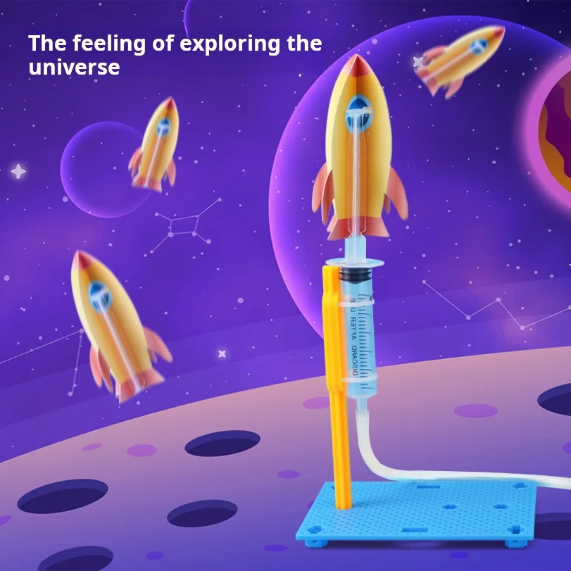 Научный эксперимент Самодельный Skyrocket Аэродинамика Наука и образовательные игрушки для учащихся начальной школы Наука и техника