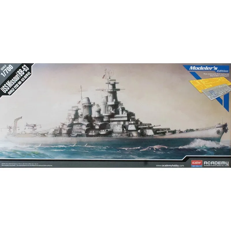 1/700 Academy 14223 Бонкор Миссури BB-63, клейкая пластина с гравировкой, издание, модель корабля, лодка, комплект для сборки