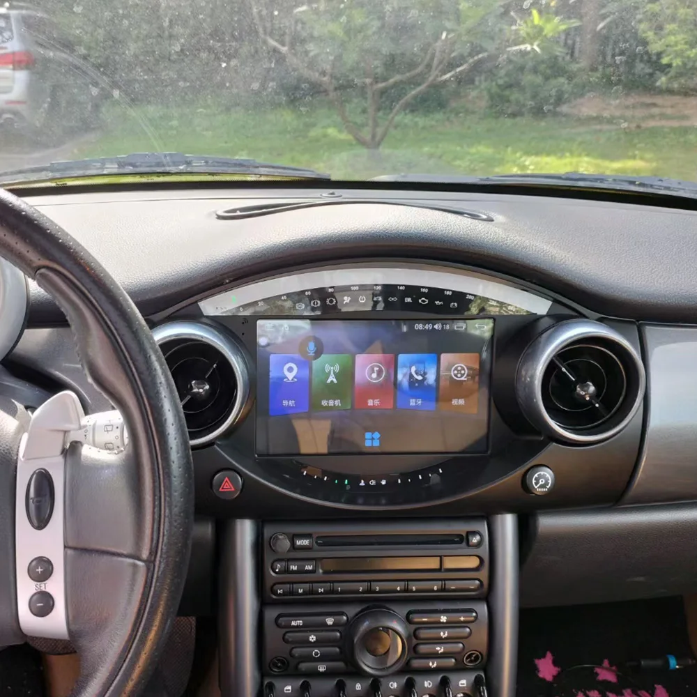 Для Mini Cooper R50 R53 2004-2006 Android 10.0 Автомобильный GPS-навигатор с сенсорным экраном, головное устройство, мультимедийный плеер, радиомагнитофон 2