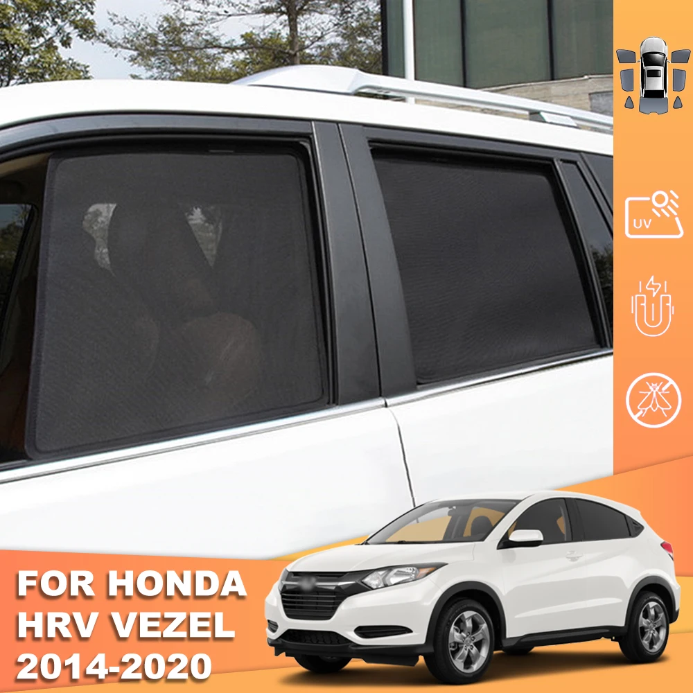 Для Honda HR-V HRV VEZEL 2013-2021 Магнитный автомобильный солнцезащитный козырек Занавеска на лобовое стекло Заднее боковое детское окно Сетчатый солнцезащитный козырек