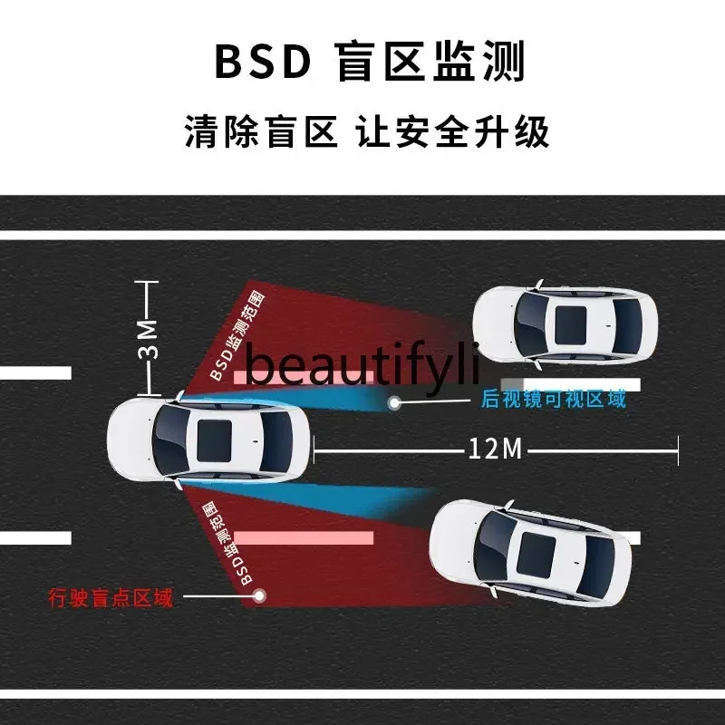 Фото Мониторинг слепых зон и линейная вспомогательная система BSD Модификация слепых зон LaCrosse Yinglang Weilang Junwei GL8 №2