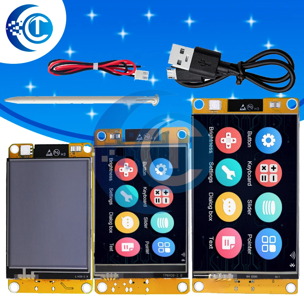 Плата ESP32-W Dev — сенсорный TFT 2,4/2,8/3,5 дюйма (ST7789/ST7796U) |   Type-C, WiFi, BT, совместимый с Arduino