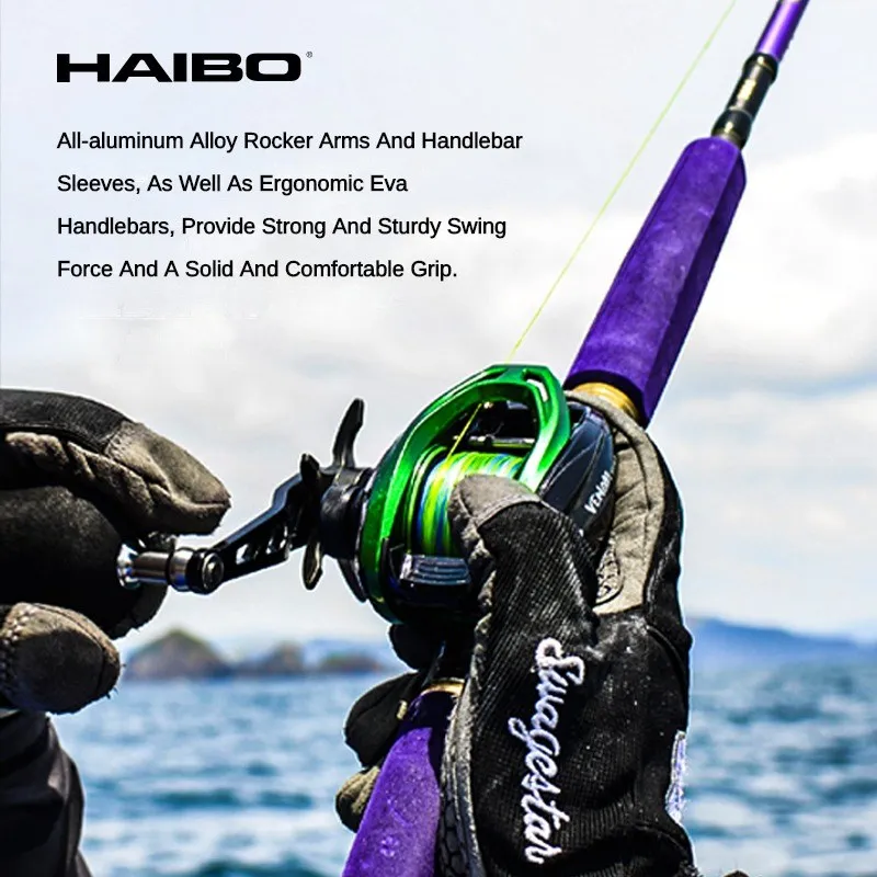 Катушка рыболовная HAIBO VENOM для морской рыбалки, Рыболовная катушка для заброса приманки, 8 + 1 шарикоподшипников, максимальное усилие фрикциона 12 кг (art.: 3920c4fbde756) - 3920c4fbde756
