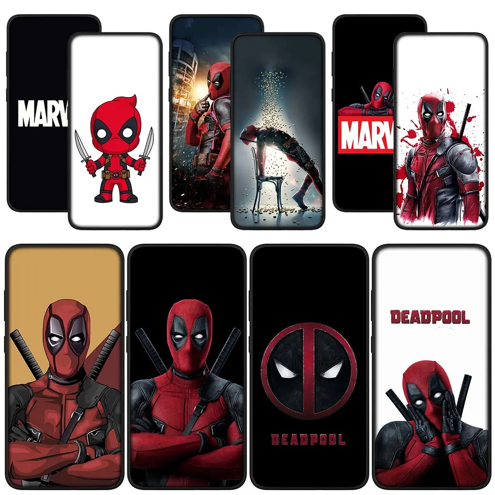 Чехол с логотипом Marvel Дэдпул, чехол для телефона Samsung Galaxy S21 S20 Fe S23 S22 Ultra S8 Plus A12 A13 A21S A71, мягкий чехол