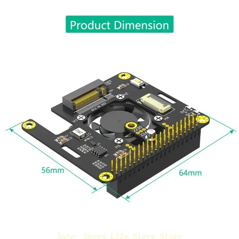 02DA PCIE TO M.2 ADAPTER для 5 с интегрированным вентилятором охлаждения, алюминиевым радиатором, быстрая скорость передачи для (art.: 3920ce633694b) - 3920ce633694b