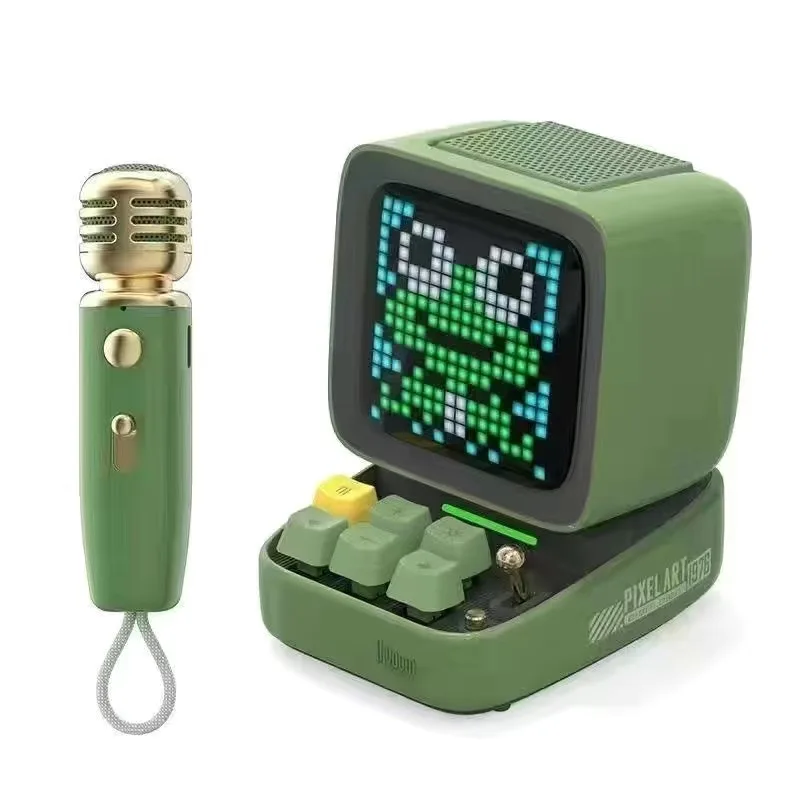 Bluetooth-динамик Ditoo-Mic с микрофоном для караоке, дисплеем Pixel Art, настольным декором, различными звуковыми режимами, идея для подарка