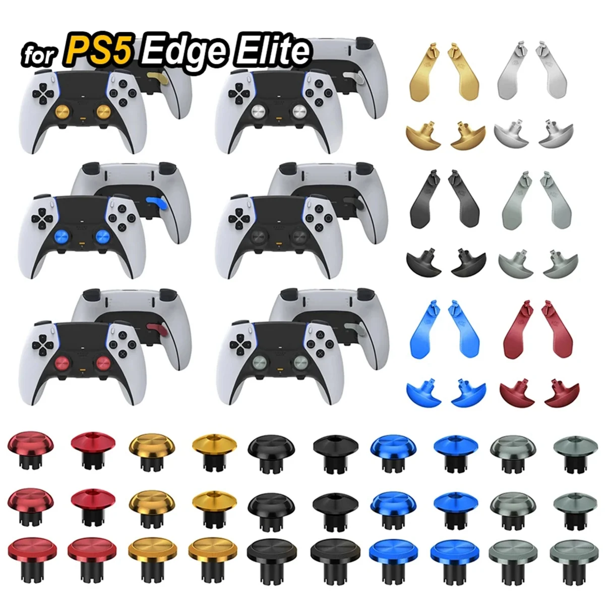 Фото Набор металлических джойстиков для PS5 Edge Игровая приставка с джойстиком, кнопки триггера для PS5 Dualsense Controller A №2