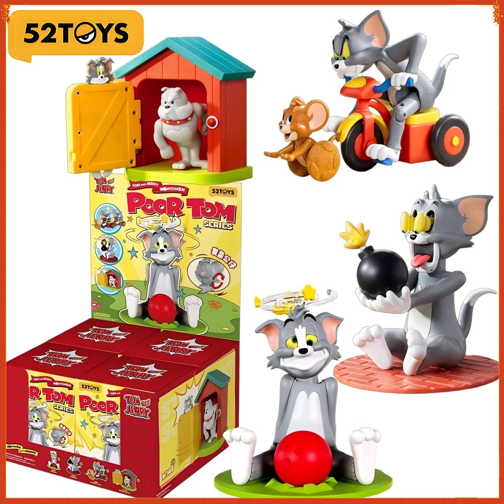 Оригинальная 52-игрушка серии Tom and Jerry, слепая коробка, креативная периферийная фигурка аниме, модель рарителя, замечательные рождественские подарки на складе