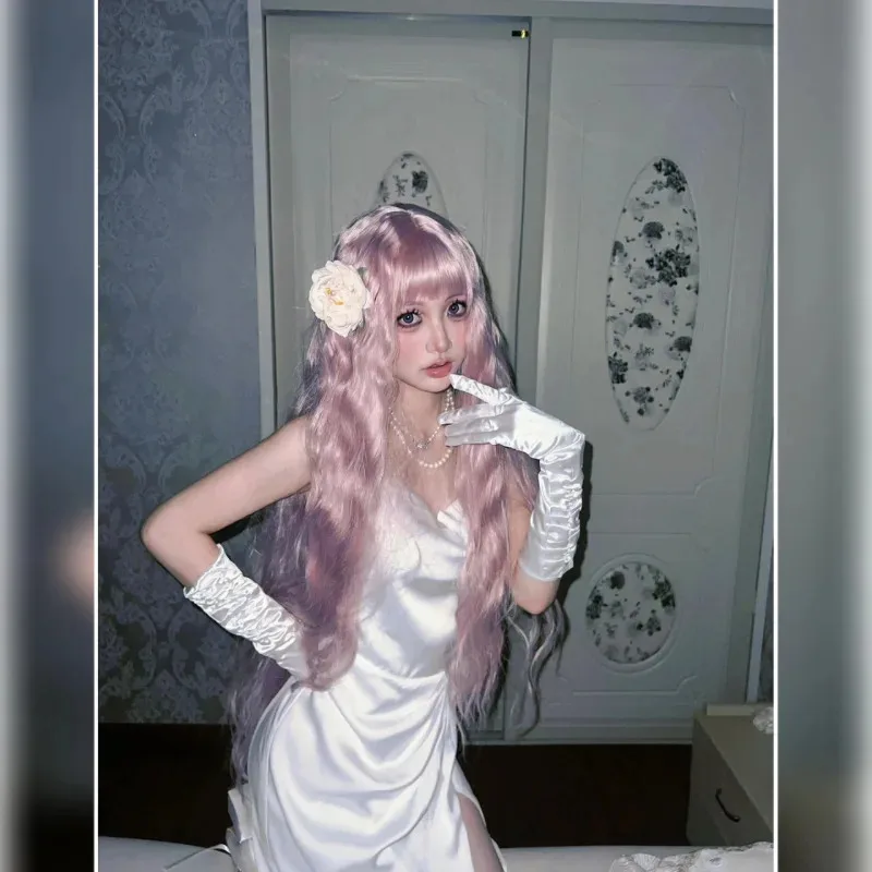 A888Аниме NANA Serizawa Layla Косплей Парик Лолита Девушки Розовые Длинные Вьющиеся Волосы Термостойкие Синтетические Парики Хэллоуин CarnivB666@!
