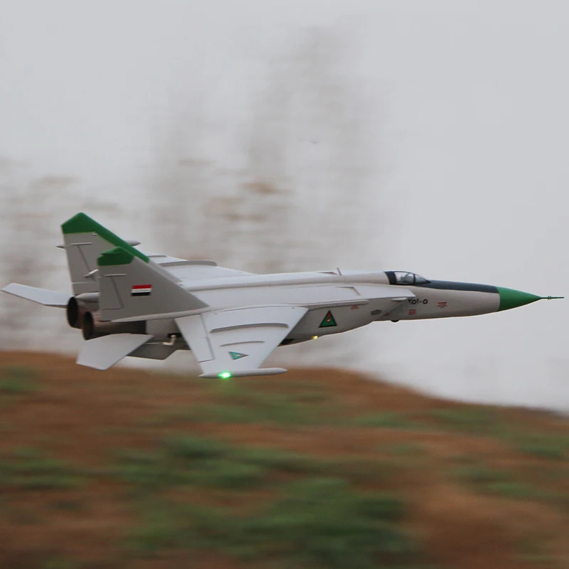 6 CH FlyFans IR MiG-25 Foxbat Twin 64mm RC EDF Jet KIT Модель самолета