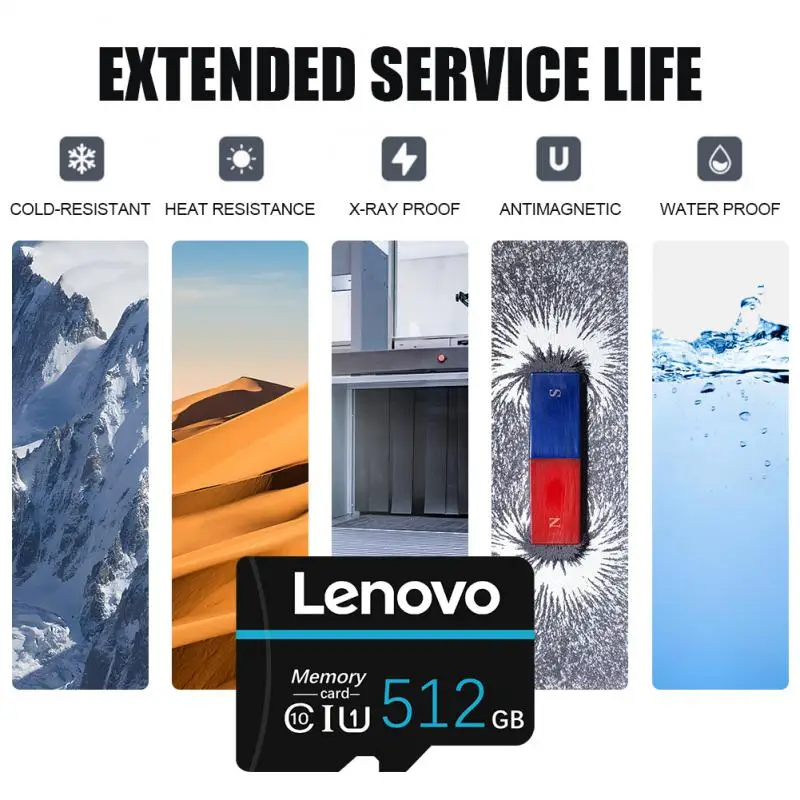 Карта памяти Lenovo 2 ТБ 1 ТБ 512 ГБ Micro TF SD-карта 256 ГБ SD-карта памяти 128 ГБ Storage Cartao De Memoria для Nintendo Switch Ps5 (art.: 3920cae993b07) - 3920cae993b07