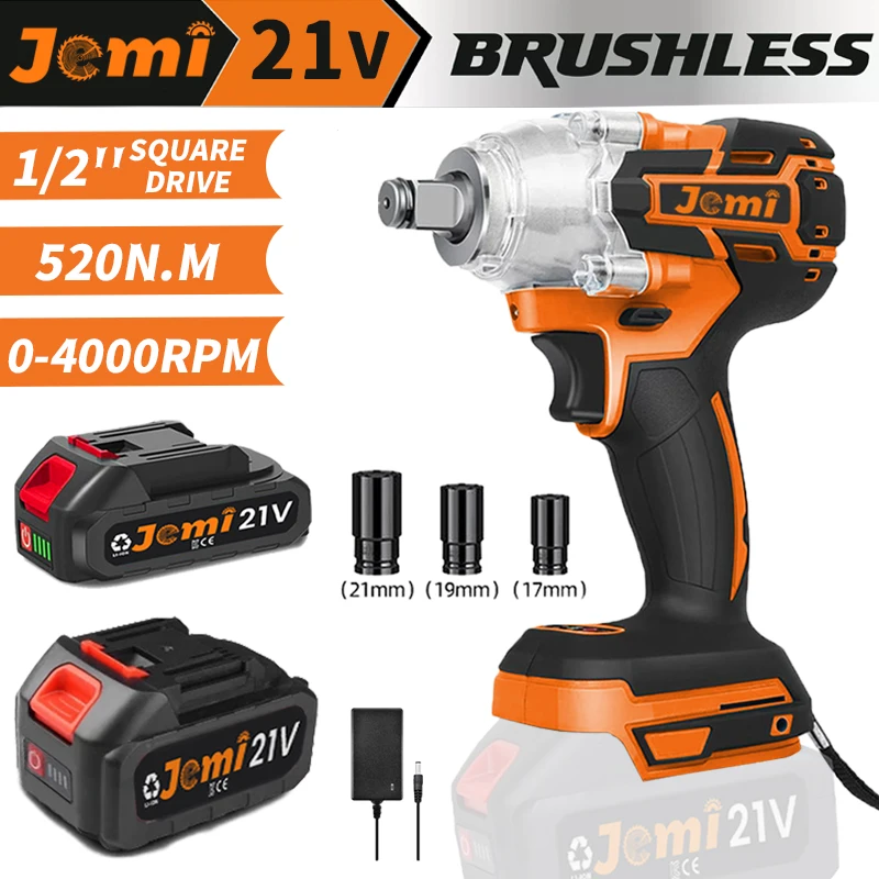 Шуруповерт ударный Jemi Tool 3 в 1, с бесщеточным Мотором, 4000 об/мин