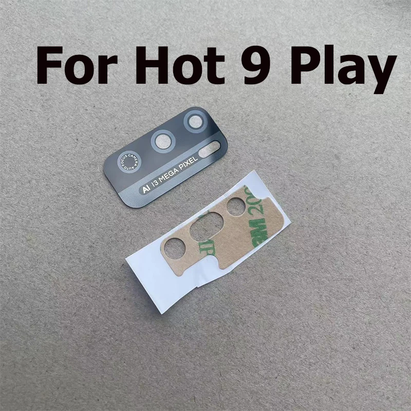 Задний объектив камеры для Infinix Hot 9 Play задняя камера стеклянная крышка объектива Запасные детали для ремонта Телефоны и аксессуары