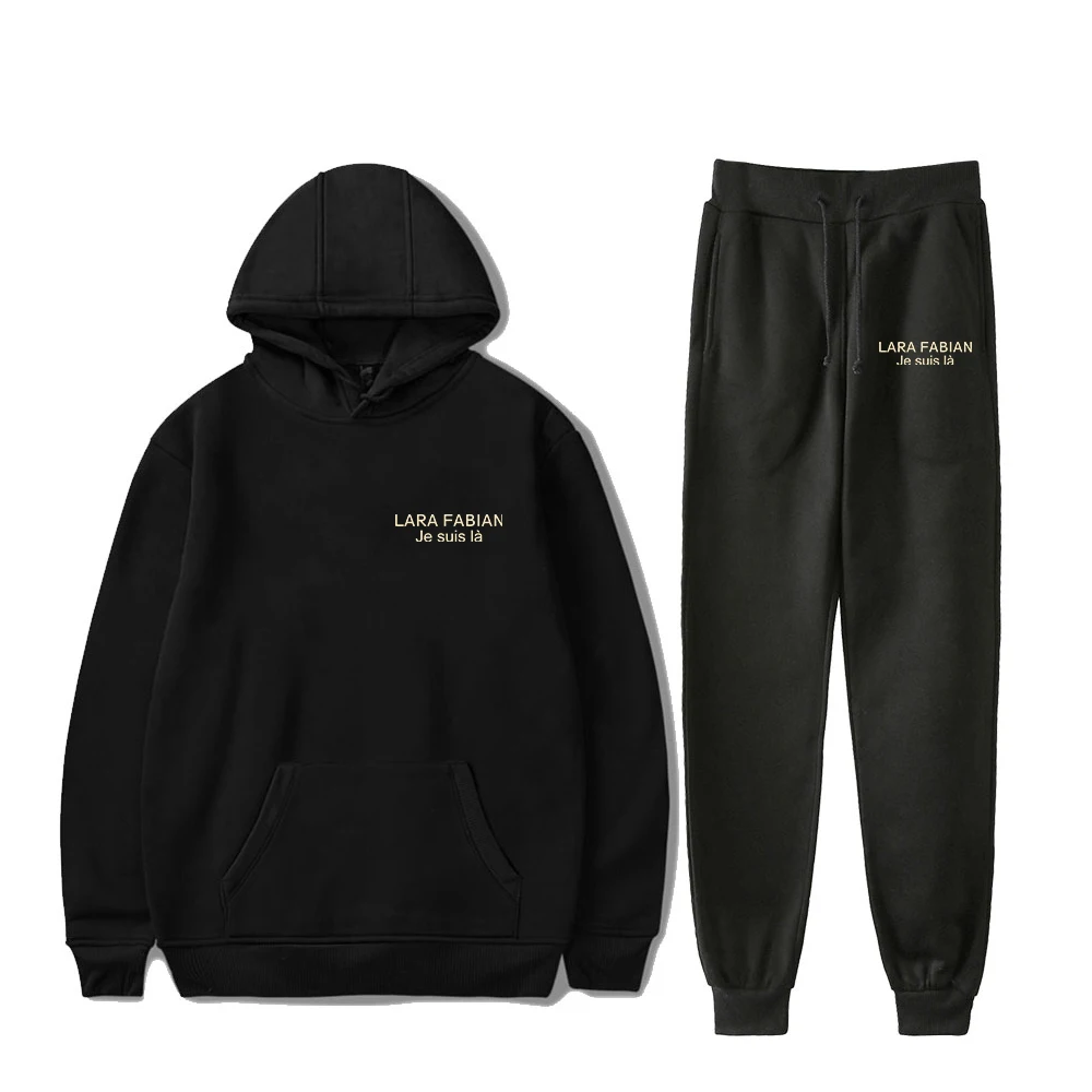Лара Фабиан вместо ѕ eeиѕ Ià Merch Толстовки Брюки для бега Комплект из двух предметов Толстовки + спортивные штаны Мужчины Женщины Модные комплекты одежды