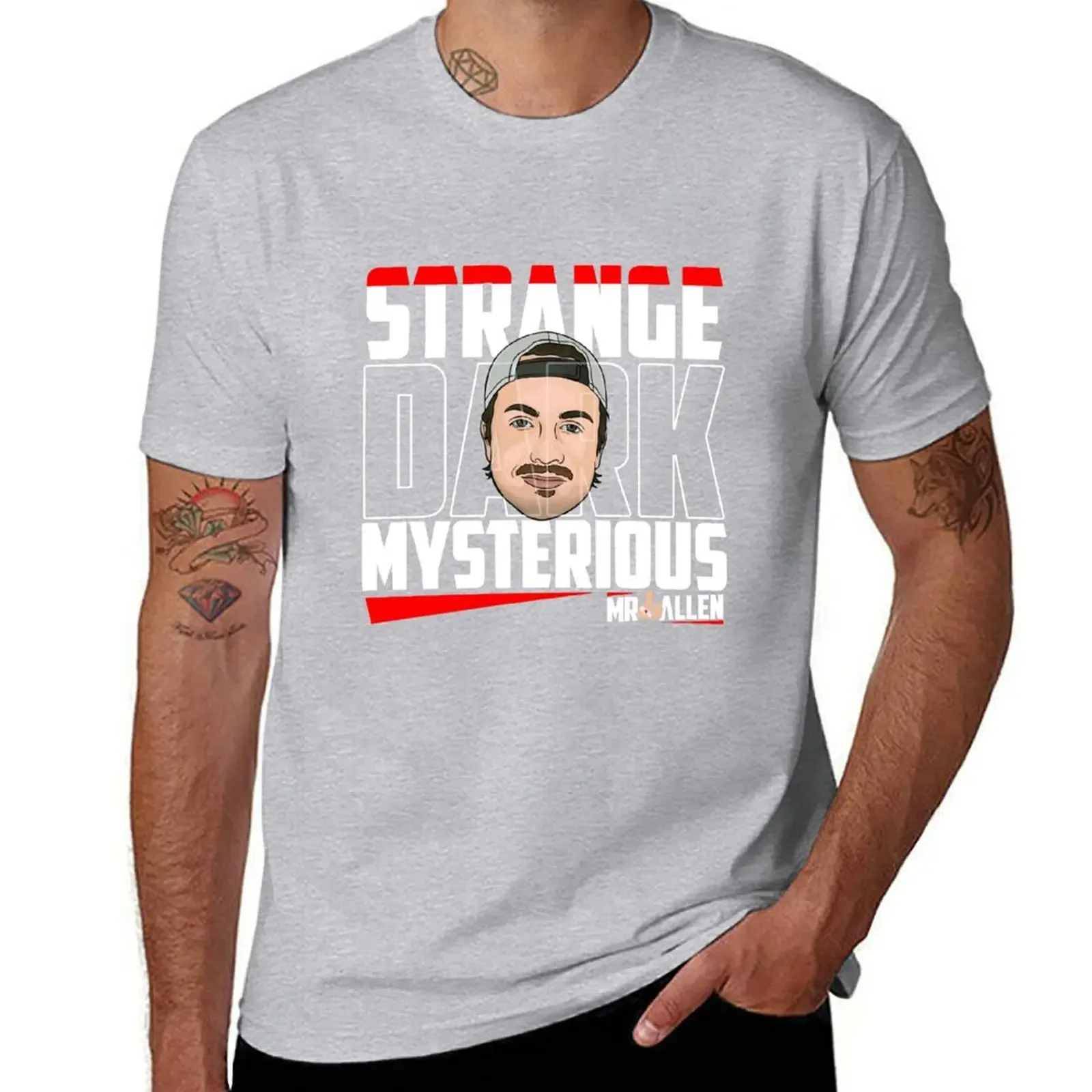 Фото Тяжеловесная неформальная новая футболка MrBallen Merch Mr Ballen, необычная Темная футболка, загадочная женская футболка, индивидуальные мужские футболки №4
