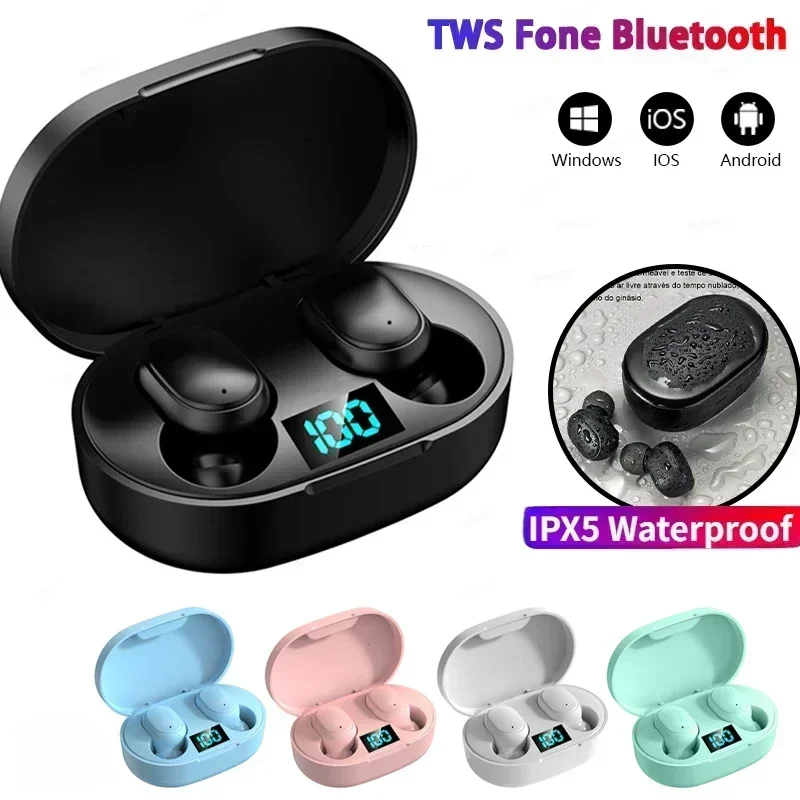 E6S Беспроводные Bluetooth-наушники TWS с микрофоном с шумоподавлением и высококачественной стереогарнитурой для Xiaom