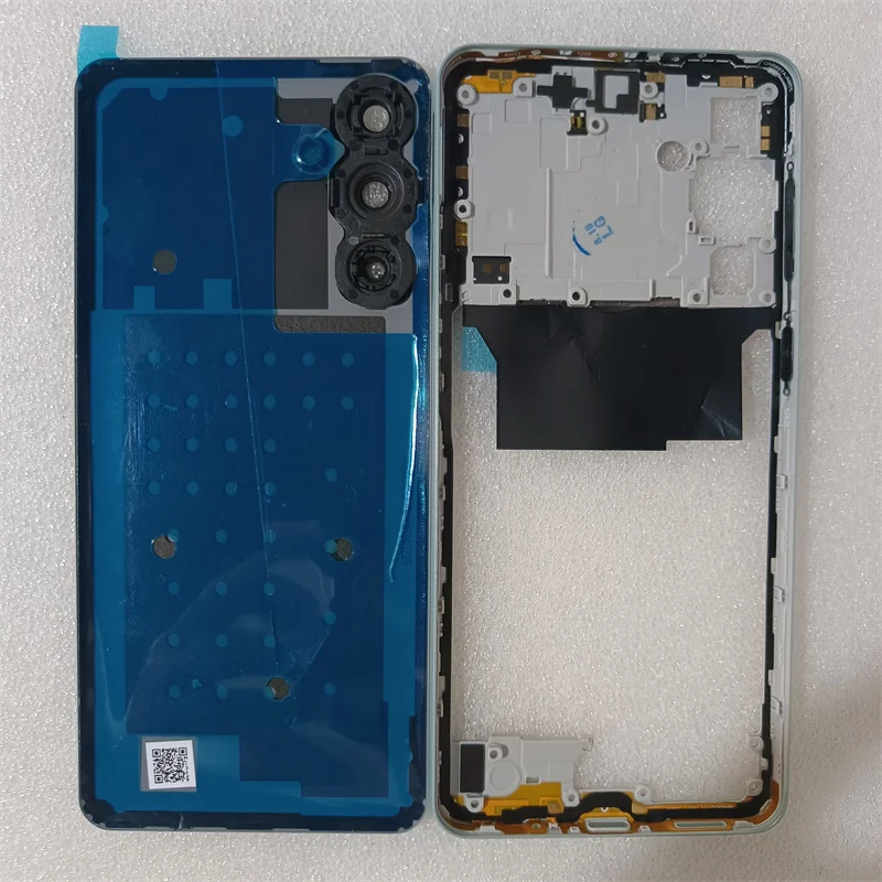 Фото Задний корпус M55 для Samsung Galaxy M55 5G M556, средняя рамка + задняя крышка аккумулятора, крышка задней двери с объективом камеры №2