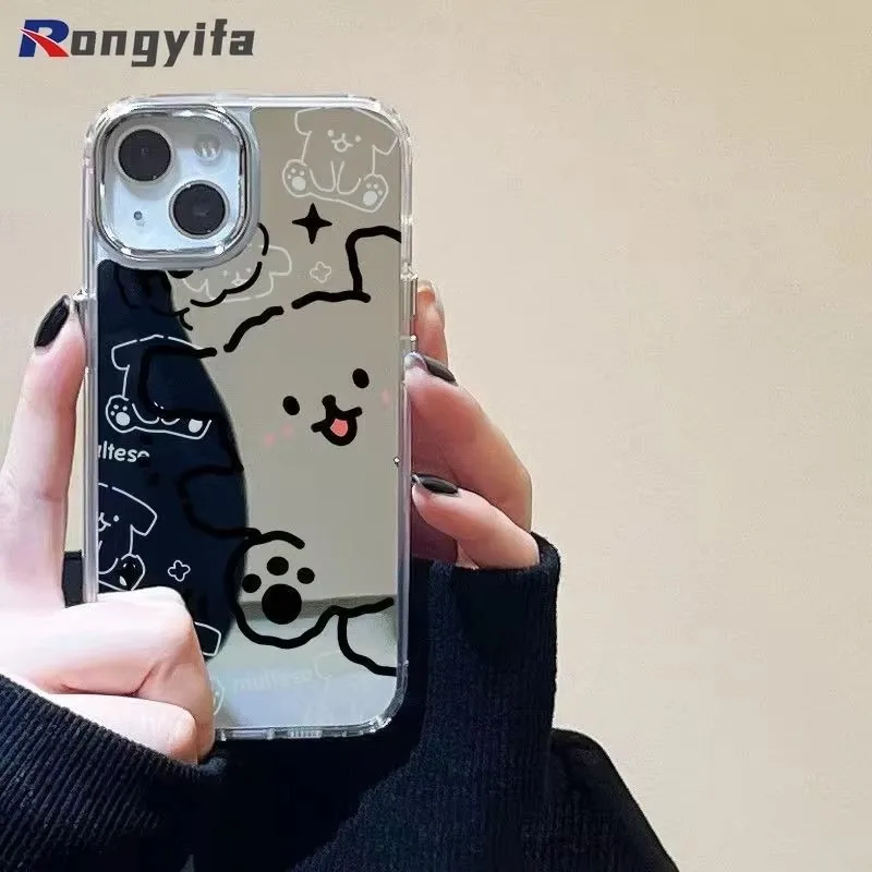 Чехол для телефона Cute Mirror Cat для Xiaomi 14T Pro 14 13T 12T 12S 13 Ultra 12 Mi 11 11T Pro Lite 12X Civi 3 2 Soft Cover (art.: 3920cd2afb537) - 3920cd2afb537