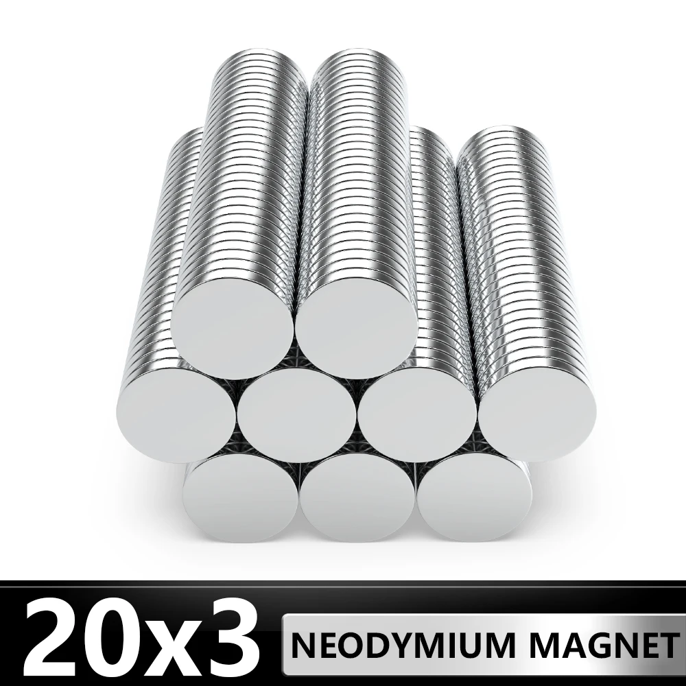 1 ~ 50 шт. маленький круглый магнит 20x3 постоянный NdFeB супер сильный мощный магнитный imans N35 20 мм x 3 мм неодимовые магниты