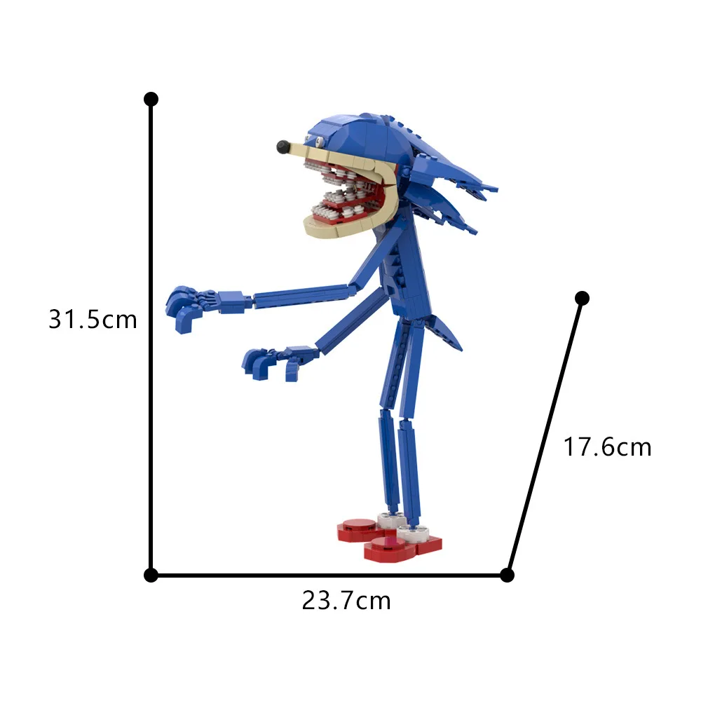 Фото Модель строительного блока Moc Horror Hedgehog, головоломка с мелкими частицами в сборе, подарочная головоломка, развитие мозга, дети любят кирпичи, игрушки №4