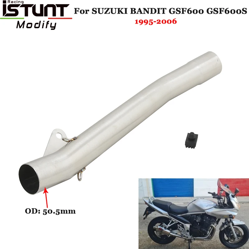 Слипоны для SUZUKI BANDIT GSF600 GSF600S 1995-2006 системы выхлопных газов мотоцикла изменить соединение соединительной трубы 51 мм Глушитель