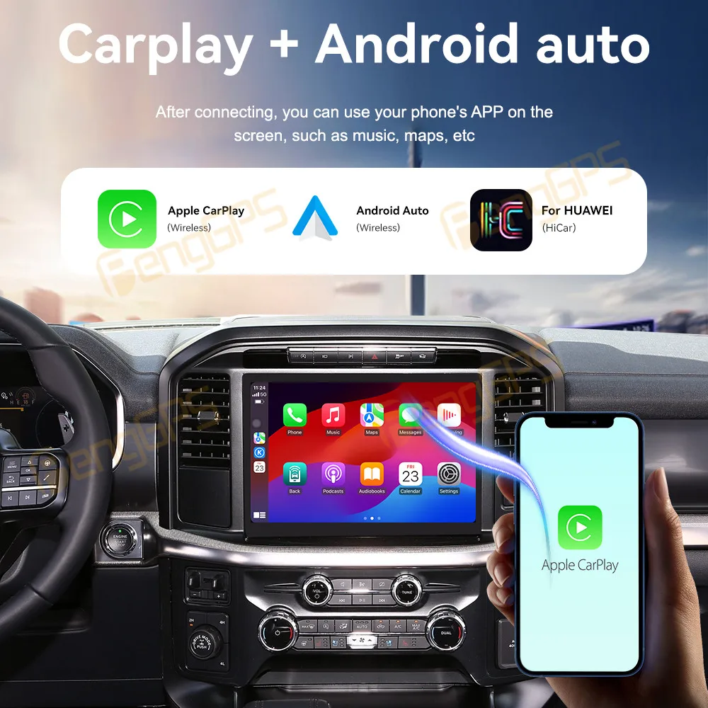 13,3-дюймовый автомобильный радиоприемник Android 13,3 дюйма для Ford F150 Raptor 2022 2023 2024, мультимедийный плеер CarPlay Android, головное устройство GPS Navi (art.: 3920cd2c18f43) - 3920cd2c18f43
