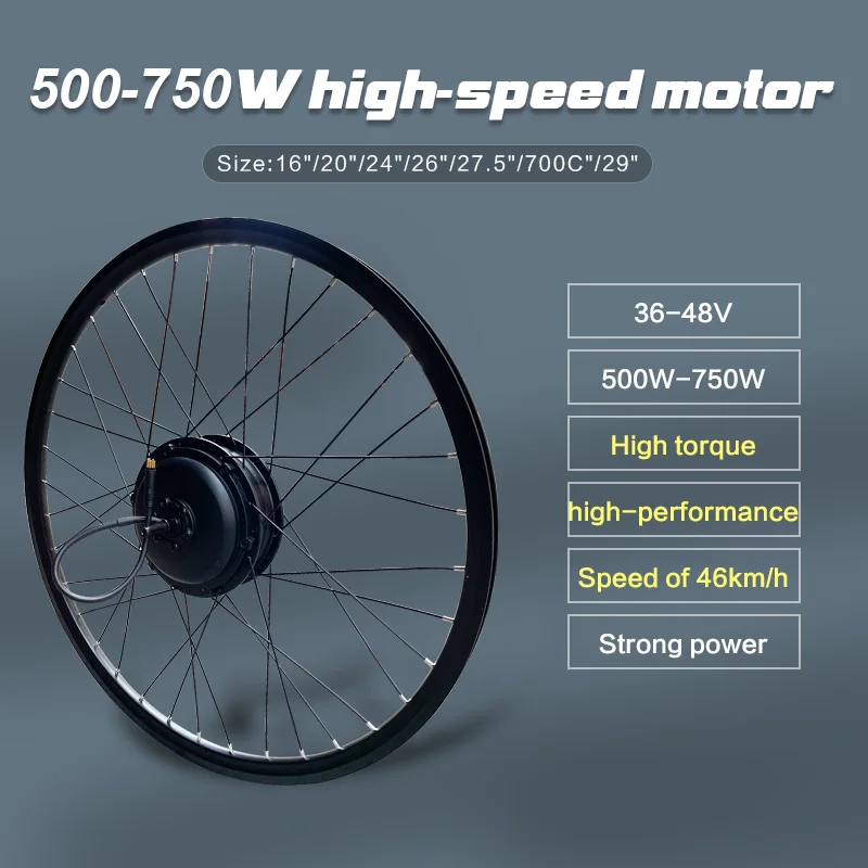 36V48V 500W750W Высокоскоростной бесщеточный электрический велосипедный мотор-редуктор Мотор для электронного велосипеда Переднее колесо, задний привод PASION