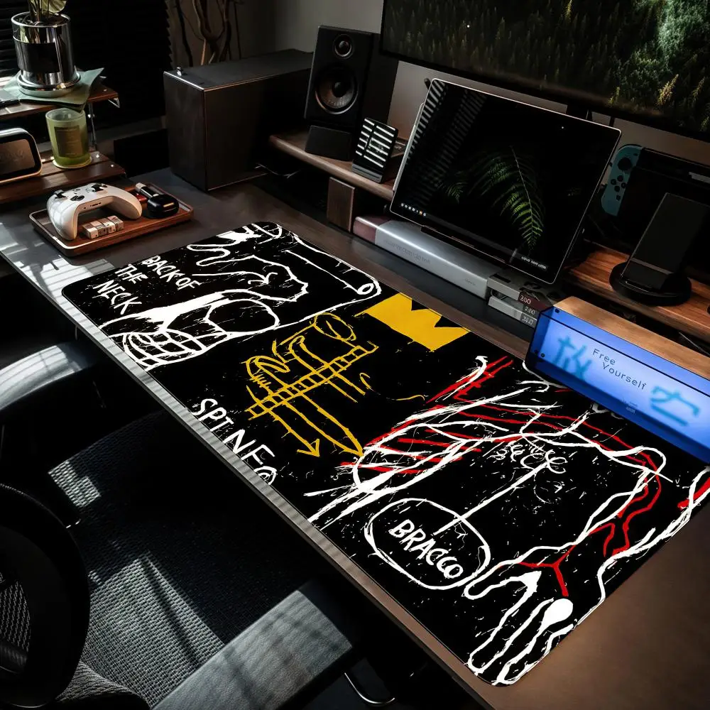Коврик для мыши MouseMat XXL Компьютерные аксессуары Большая клавиатура Коврик для ноутбука B-Basquiats Новый продукт Геймер Игры