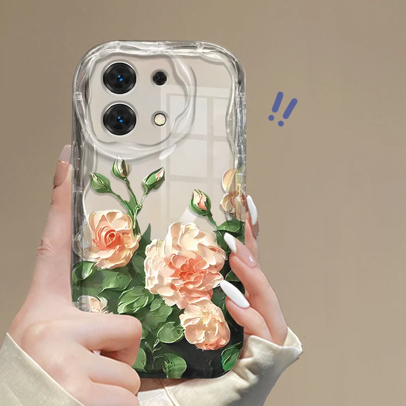Фото Гибкий чехол из ТПУ для Xiaomi Poco M7 Pro 5G, противоударный, с милым цветочным узором, защитная задняя крышка, Fundas Coque №2