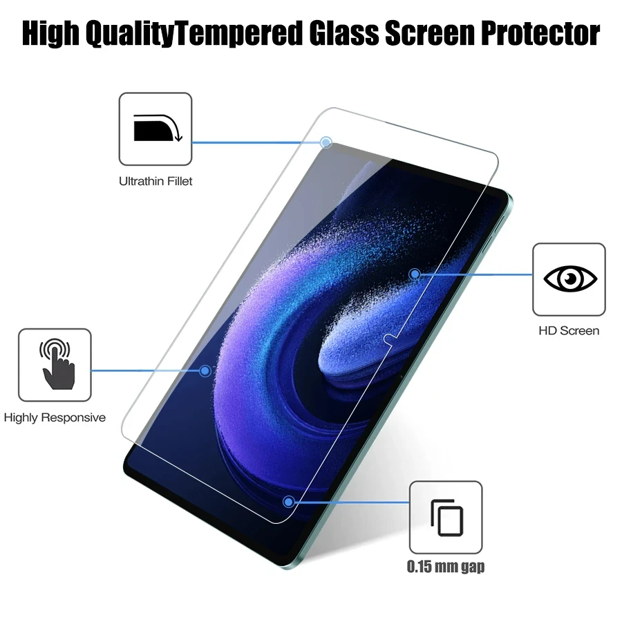 Фото 2 шт. для Xiaomi Pad 6 5 Pro 6s Pro 12,4 Защитная пленка для экрана из закаленного стекла для MiPad 5/6 Pro Redmi Pad Защитная пленка Аксессуары №3