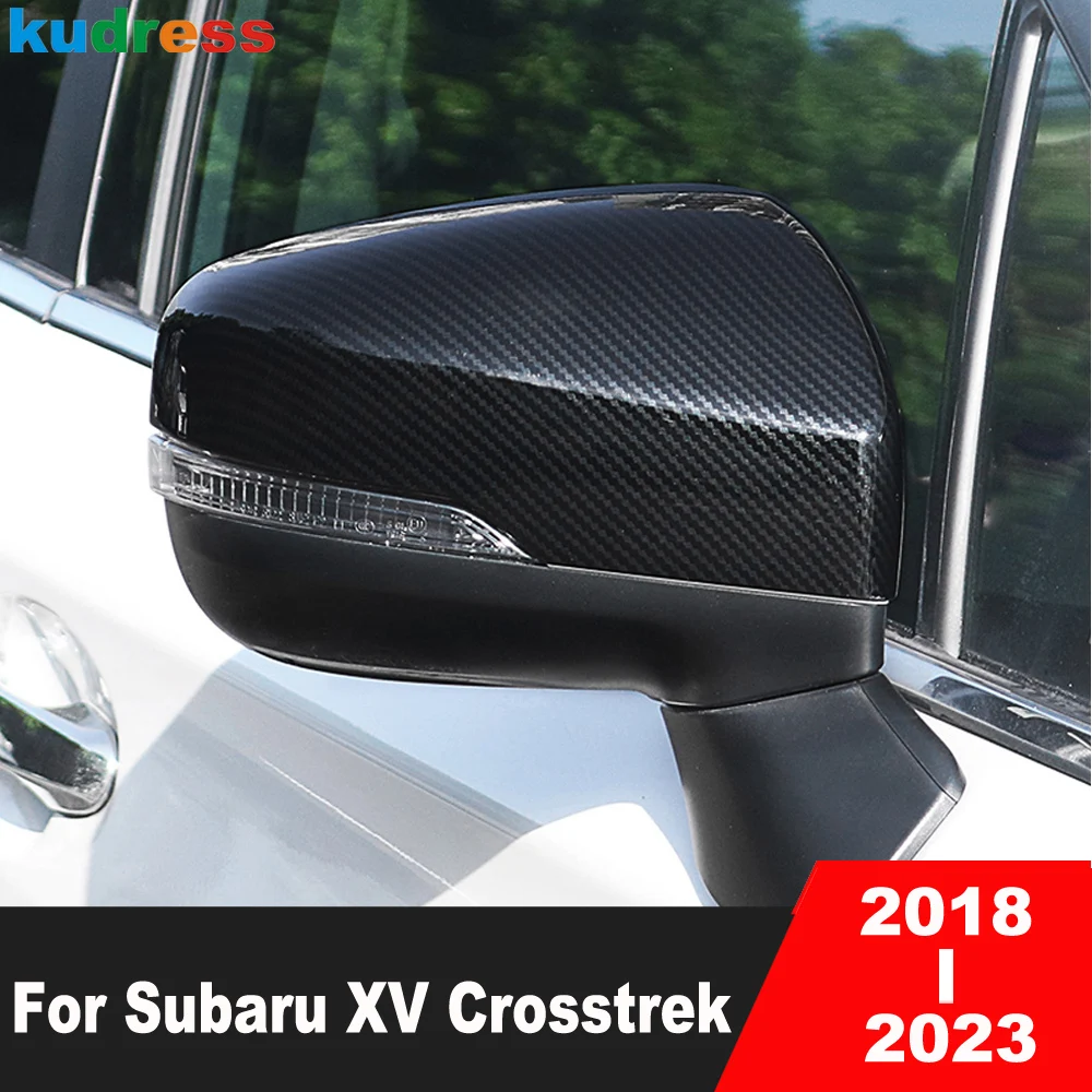 Накладка для зеркала заднего вида для Subaru XV Crosstrek Impreza 2018-2022 2023, Автомобильные Боковые зеркала из углеродного волокна, крышка, аксессуары