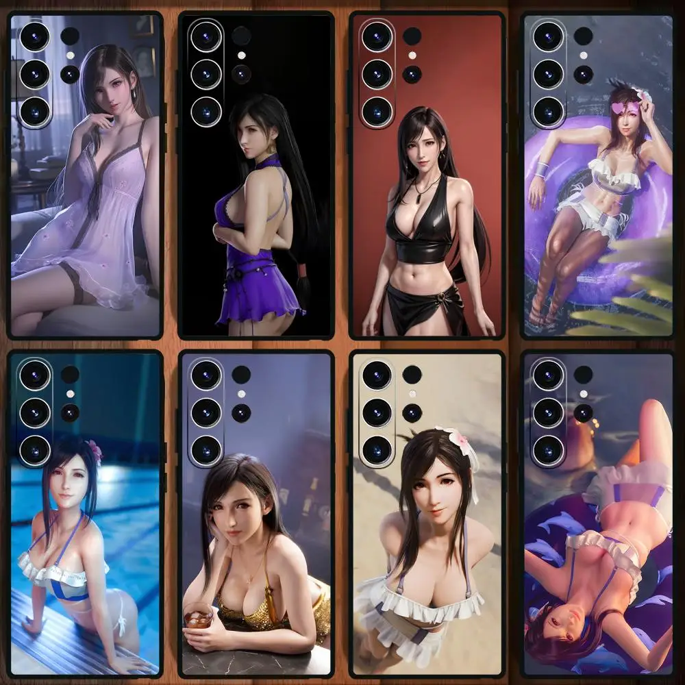 Горячая игра Tifa Lockhart чехол для телефона Samsung Galaxy S25 S24 S23 S22 S21 S20 Plus Ultra Note20 мягкий черный