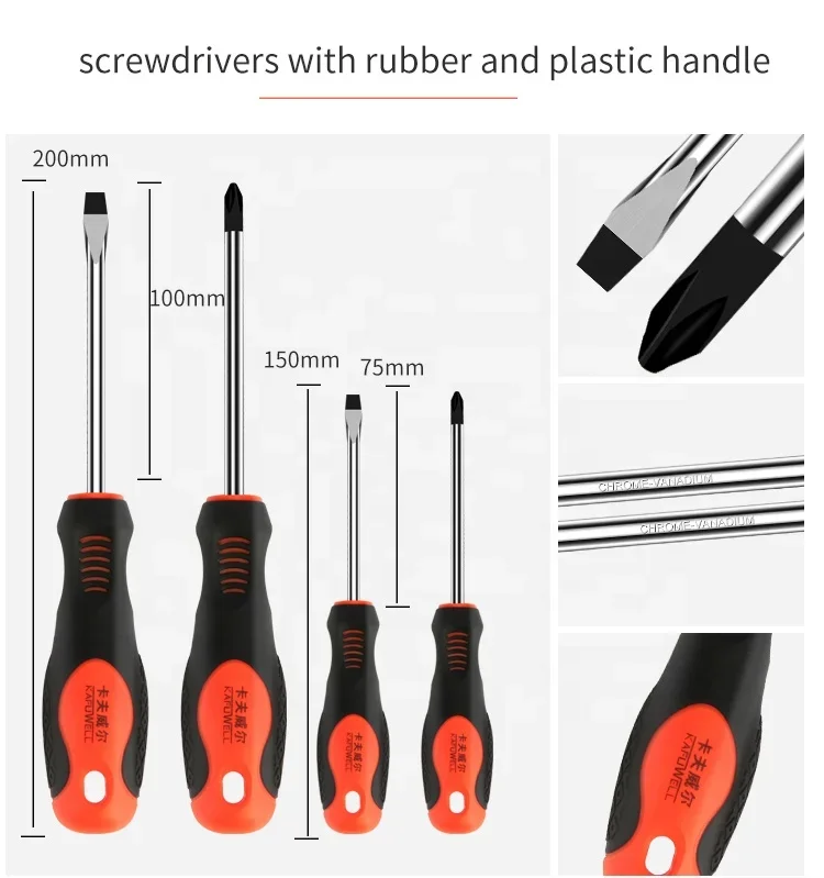 Фото KAFUWELL H3606B 12 шт., хит продаж, DIY отвертка, плоскогубцы, комбинированный набор ручных инструментов, профессиональные бытовые инструменты №3