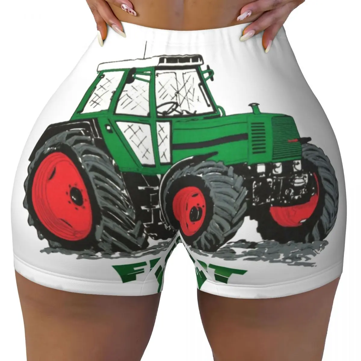 Custom Fendt Tractor Running Volleyball Gym Shorts for Women Athletic Workout Yoga Shorts