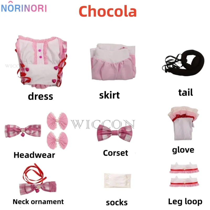 CyAnime Game Nekopara Vanilla Chocola Косплей Костюм Nekomimi Paradise парик с принтом наряд горничной женский сексуальный кавайный карнавальный костюм (art.: 3920d1e2b03c8) - 3920d1e2b03c8